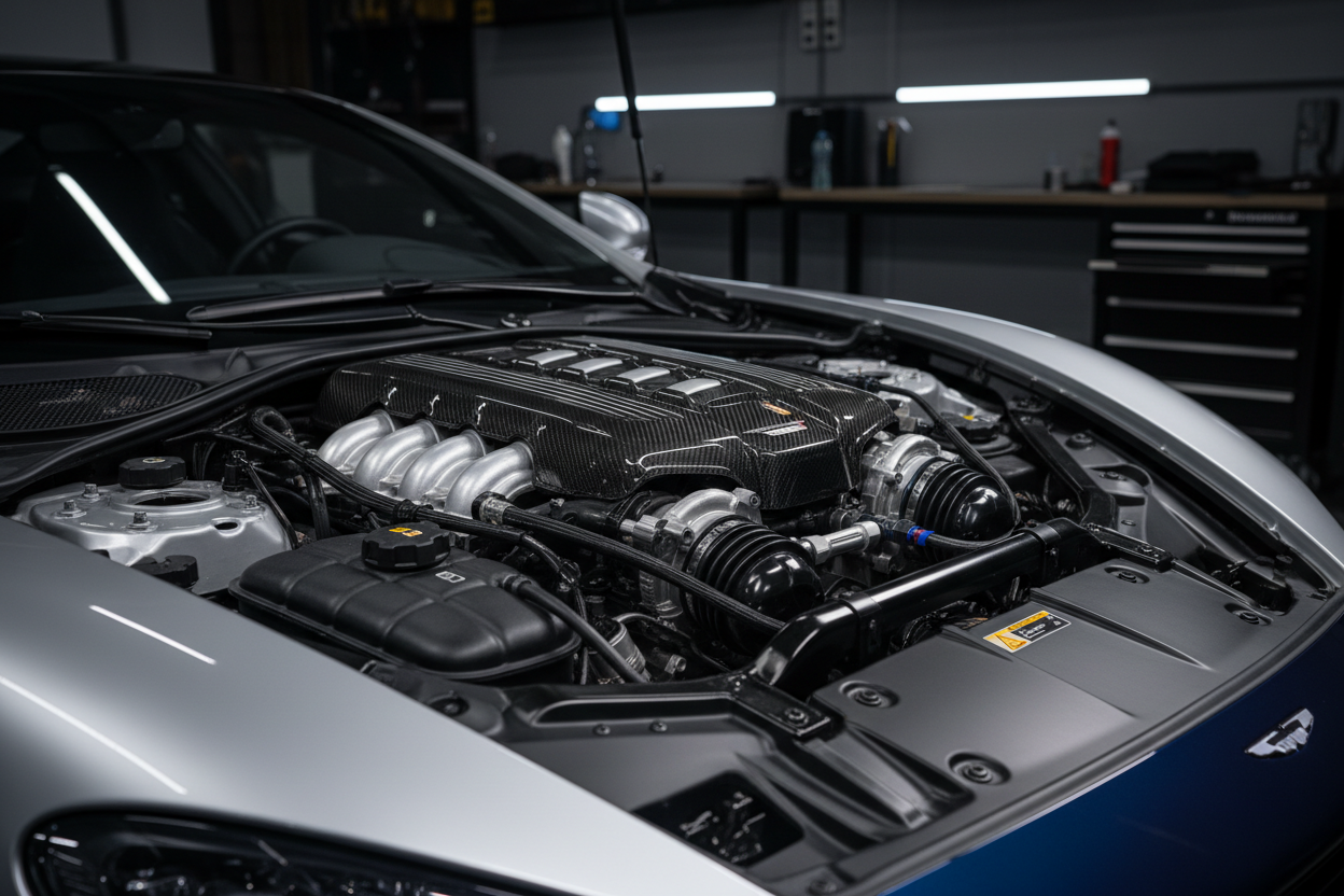 Engine Bay Cleaning - Spotless engine bay